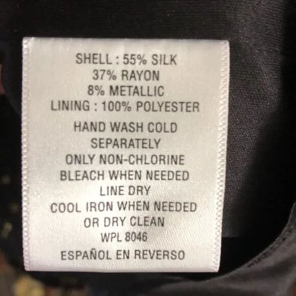 Maison Jules Silk Sleeveless Party Dress, Black Gold - Picture 6 of 6